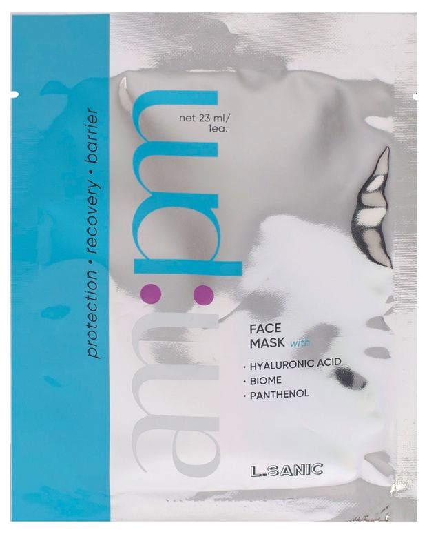 Маска тканевая для лица LSanic Увлажняющая с комплексом гиалуроновых кислот и пробиотиками Корея 23 мл 115₽