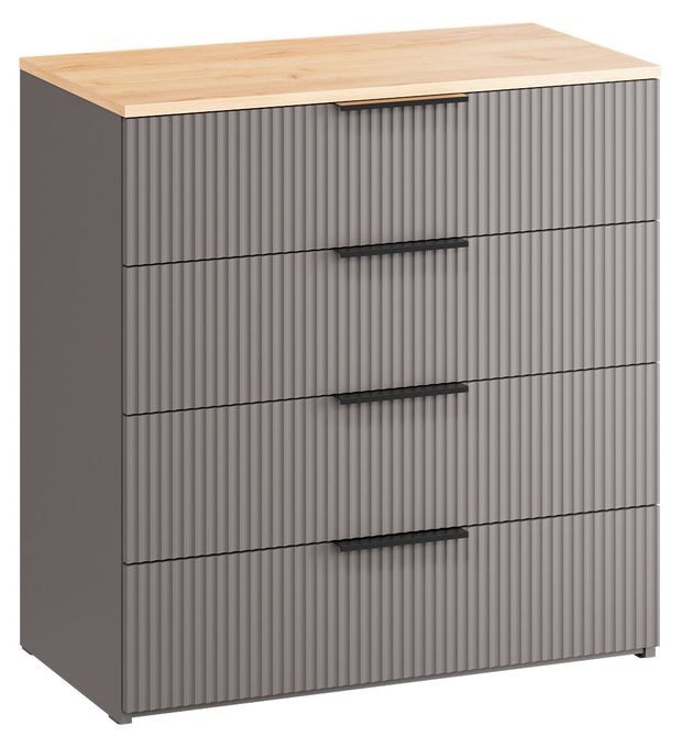 Комод Айрис графит серый дуб крафт золотой 80х43х834 см 12399₽