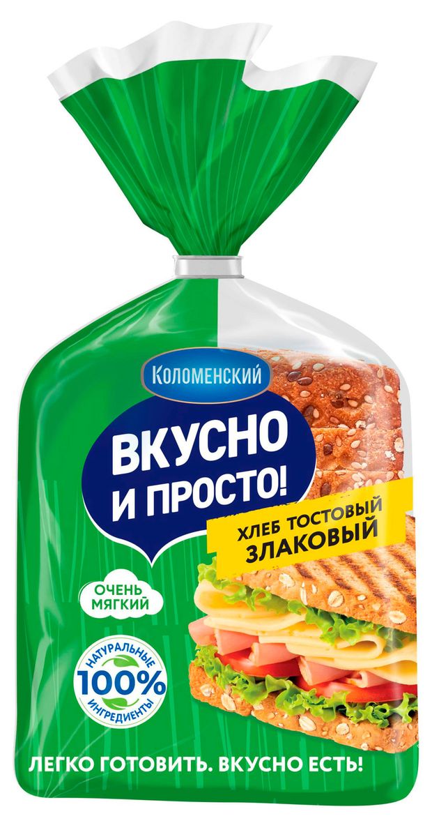 Хлеб тостовый пшеничный Вкусно и просто злаковый нарезка, 250 г