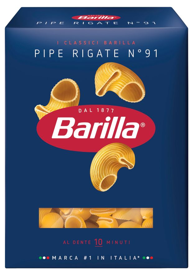 Макаронные изделия Barilla Пипе Ригате 91 из твердых сортов пшеницы 450 г 100₽
