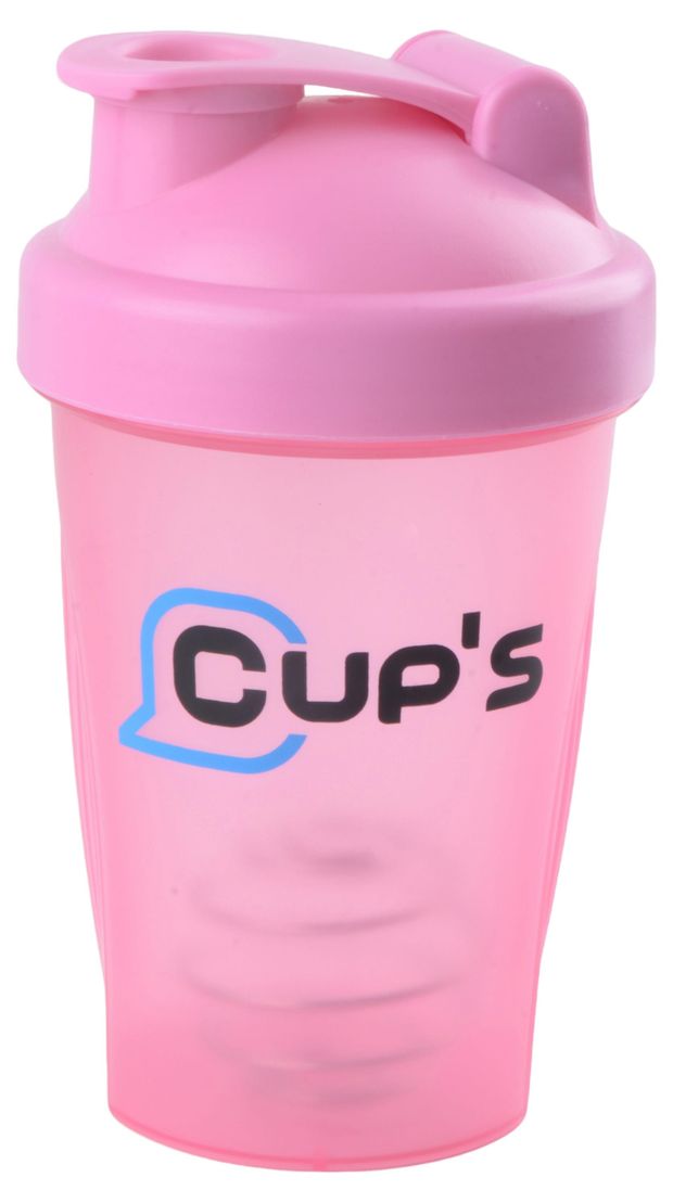 Шейкер для протеина и спортивного питания Cups розовый 450 мл 200₽