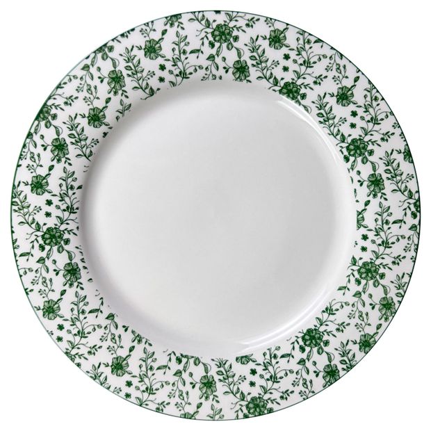 Тарелка обеденная Actuel зеленые цветы, 27 см
