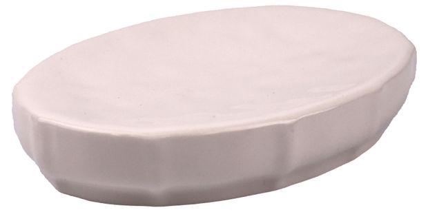 Мыльница для ванной комнаты Actuel керамическая белая, 13,8х9,6х2,6 см