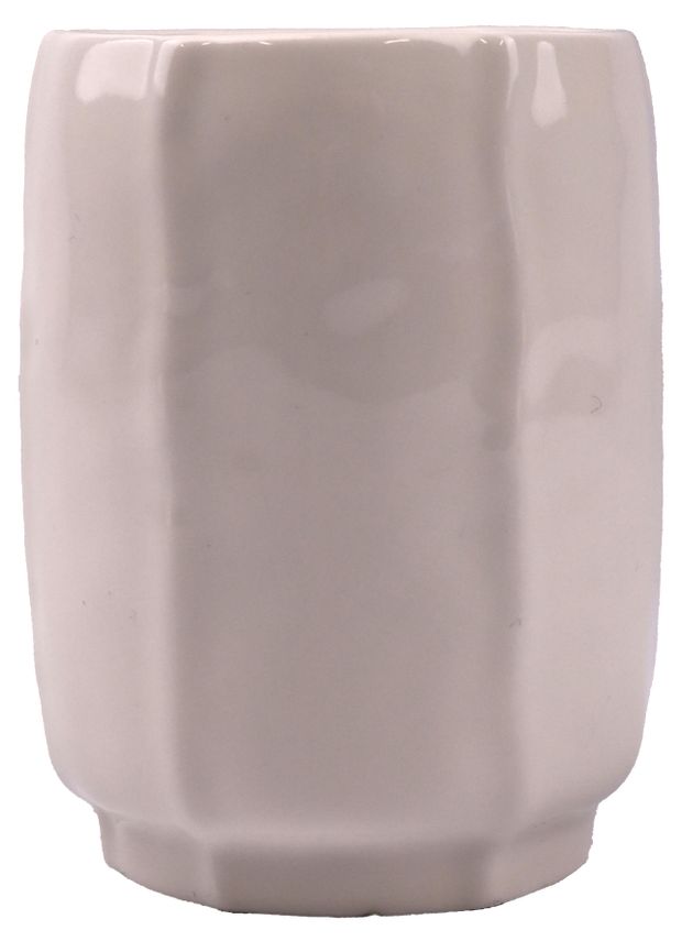 Стакан для зубных щеток Actuel керамический белый, 8х8х10,4 см