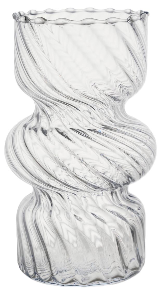 Ваза Actuel Волна фигурная стеклянная прозрачная, 18 см