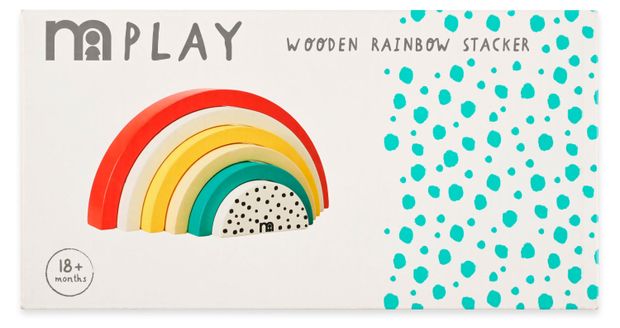 Игрушка Mothercare Пирамидка деревянная Радуга 22x105x3 см 1399₽