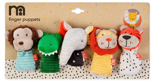 Игрушка развивающая Mothercare Куклы пальчиковые Сафари, 5 шт