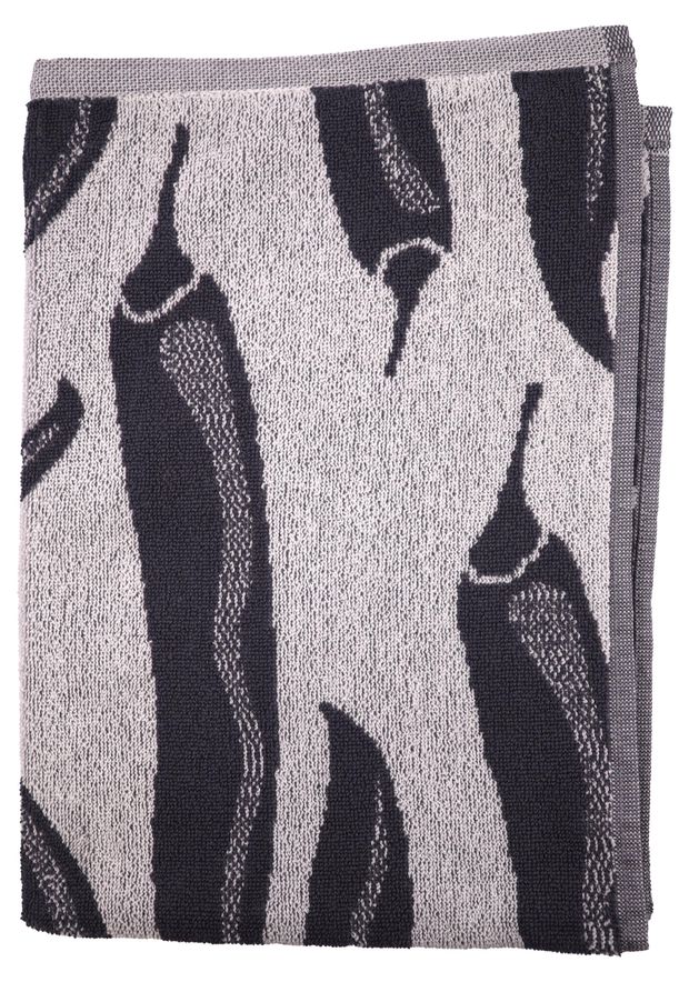 Полотенце кухонное Речицкий текстиль Перцы графит 100% хлопок Беларусь, 50х70 см