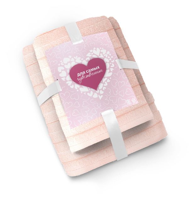 Набор полотенец Verossa с открыткой 50х90 и 70х140 см, 2 шт