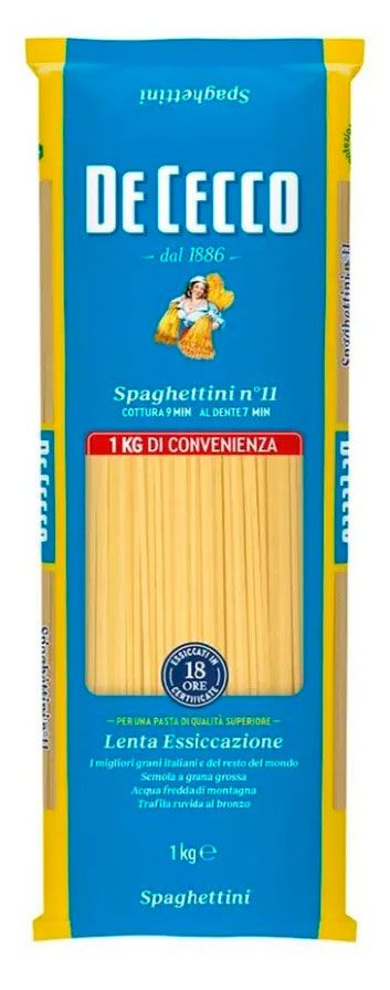 Макаронные изделия De Cecco Spaghettini Спагеттини 11 Италия 1 кг 590₽