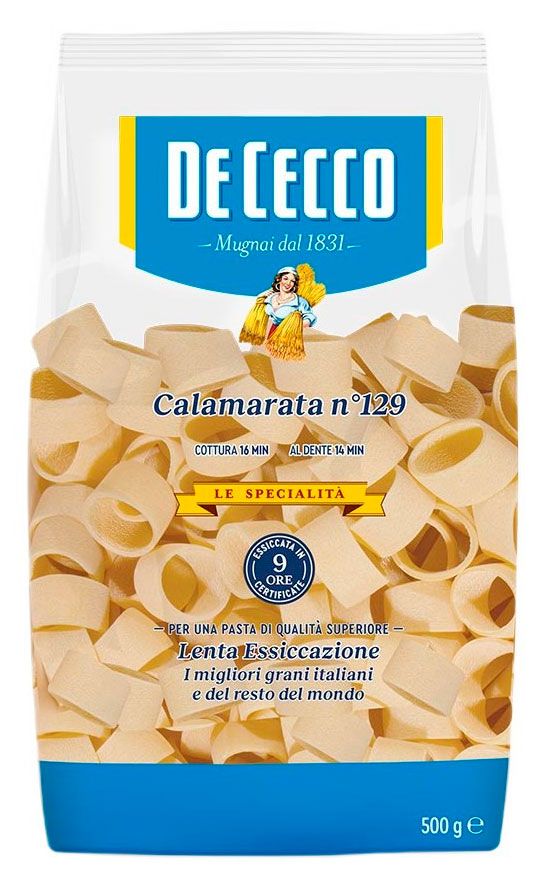Макаронные изделия De Cecco Calamarata Каламарата 129 Италия 500 г 340₽