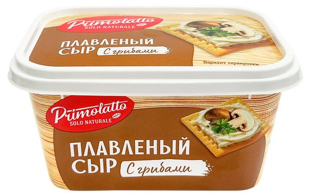 Сыр плавленый сливочный с грибами Primolatto БЗМЖ, 380 г