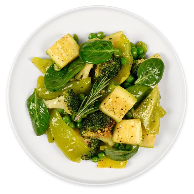 Зеленые овощи гриль АШАН с соусом песто вес 700₽