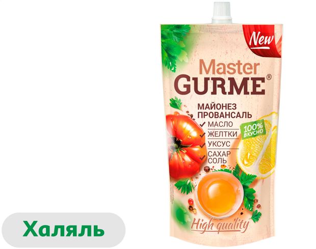 Майонез Master Gurme Провансаль халяль 505 охлажденный 350 мл 81₽