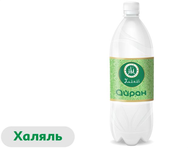 Напиток кисломолочный Айран Халалмилк 1% халяль БЗМЖ охлажденный, 1 л