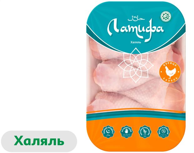 Голень куриная Латифа Халяль с кожей охлажденная 12 кг 380₽