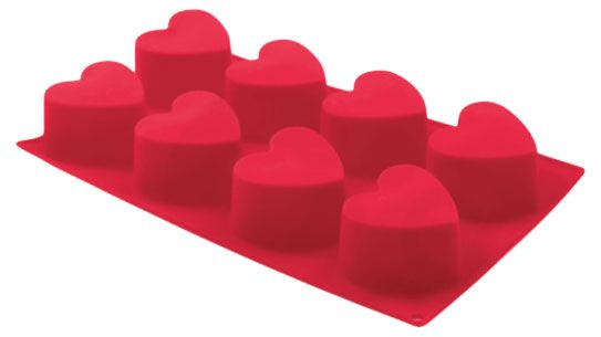 Форма для выпечки Actuel Сердечки силиконовая, 8 ячеек