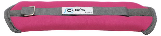 Утяжелитель для запястья и лодыжки Cup's розовый 0,5 кг, 1 шт