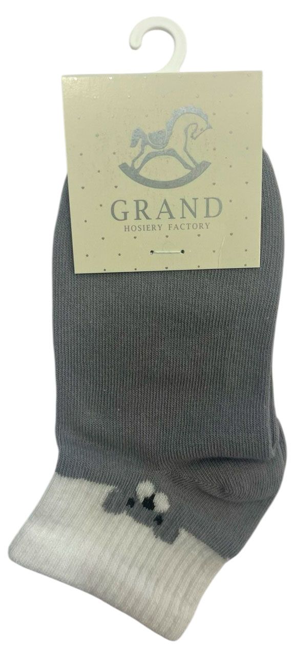 Носки для девочки ТОП укороченные серый меланж, р 14-16