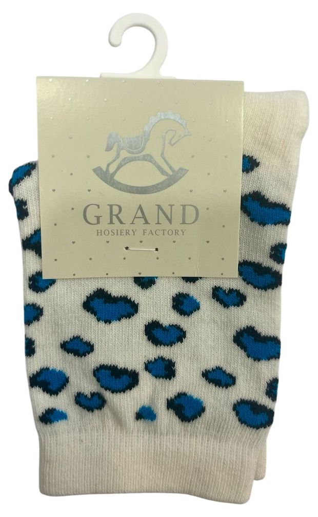 Носки для девочки ТОП бело-синие, р 22-24