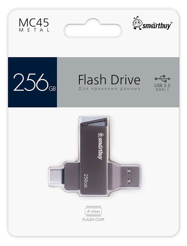 Флеш-накопитель SmartBuy Phantom Metal Dual Type-CType-A UFD 3031 256GB 2700₽