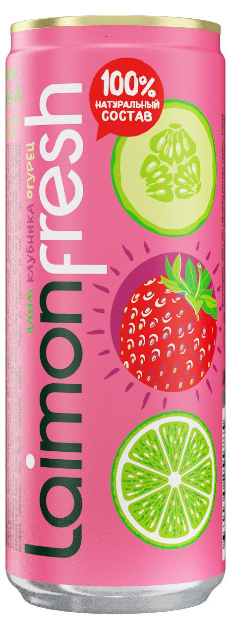 Напиток газированный Laimon fresh клубника-огурец-лайм 330 мл 115₽
