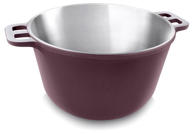 Казан Нева Металл Посуда литой алюминий фиолетовый, 5 л