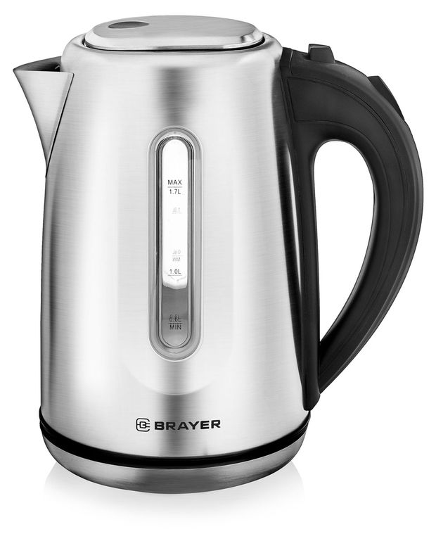 Чайник электрический Brayer 1014 2200 Вт нержавеющая сталь, 1,7 л
