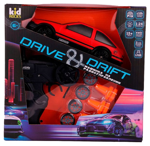 Машинка на радиоупралении Kid Rocks Легковая 124 1 шт в ассортименте 2000₽