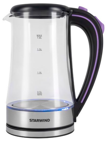 Чайник электрический Starwind SKG4045 1800 Вт стеклянный 18 л 1100₽