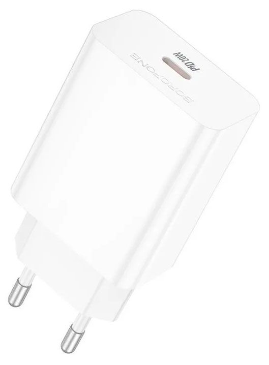 Сетевое зарядное устройство Borofone BA21 Apro USB - Type-C 20W 500₽