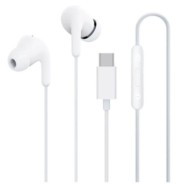 Наушники проводные Xiaomi Type-C Earphones белые 600₽