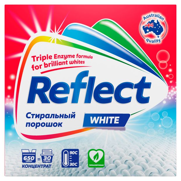 Стиральный порошок Reflect White концентрат для белых и светлых вещей 650 г 480₽