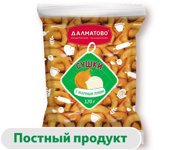 Сушки Далматово с жареным луком, 170 г