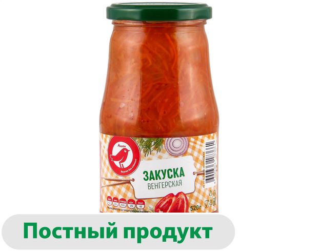 Закуска АШАН Красная птица Венгерская 520 г 116₽