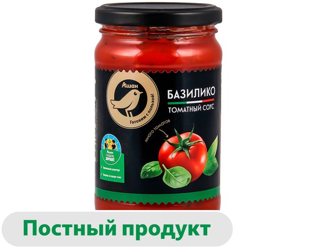 Соус томатный АШАН Золотая птица Базилико, 350 г