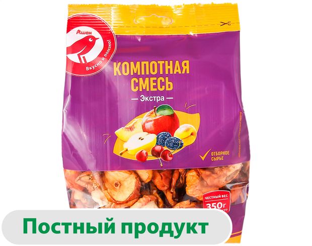 Компотная смесь АШАН Красная птица, 350 г