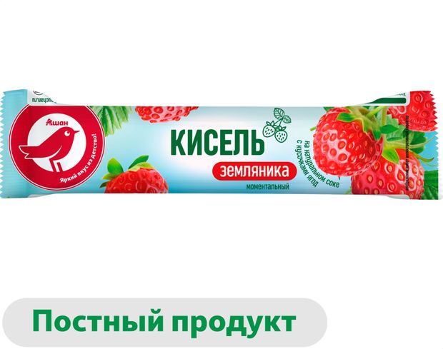 Кисель АШАН Красная птица Земляника, 25 г
