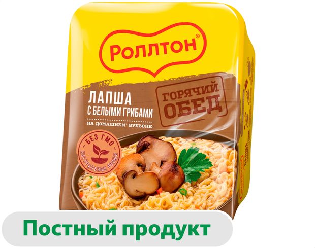 Лапша быстрого приготовления Роллтон с белыми грибами по-домашнему, 90 г