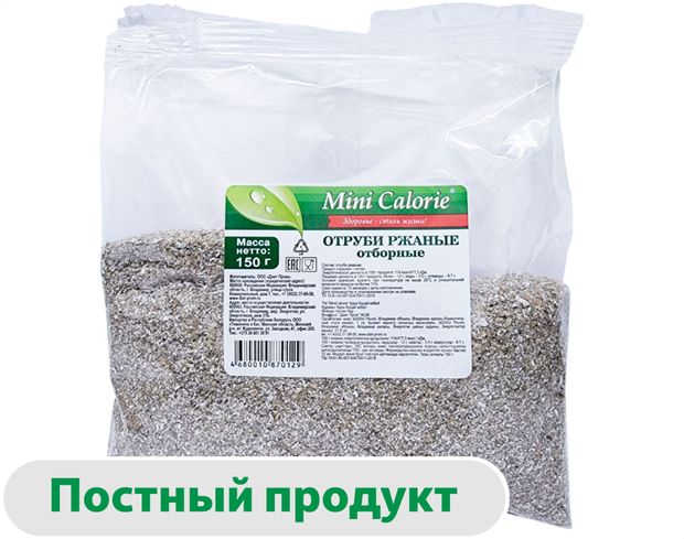 Отруби ржаные Mini Calorie отборные 150 г 43₽