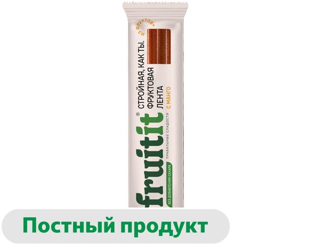 Фруктовая лента Fruit It с манго без добавления сахара, 25 г