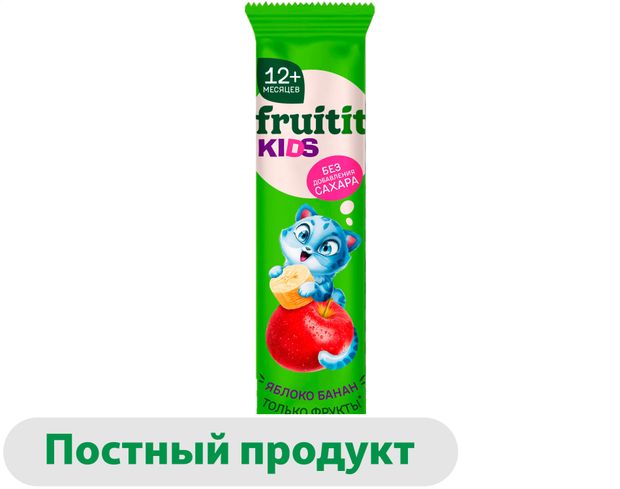 Фруктовая лента Fruit It яблоко банан без добавления сахара, 15 г