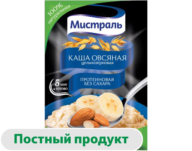 Каша протеиновая Мистраль без сахара 40 г 64₽