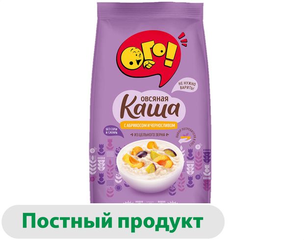 Каша овсяная ОГО с абрикосом и черносливом без сахара 350 г 115₽