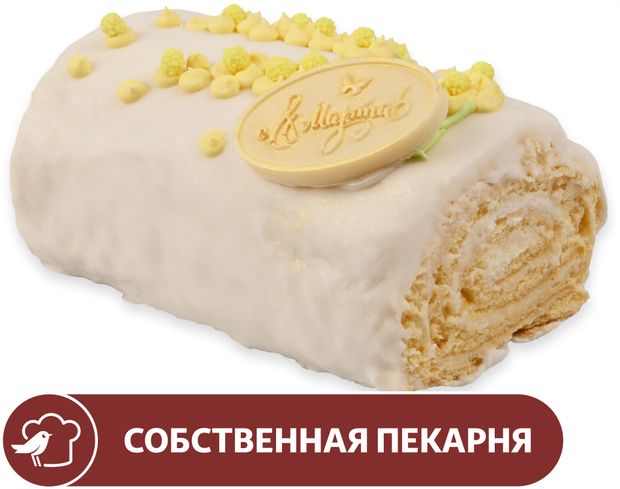 Рулет бисквитный АШАН Праздничный с ванильным кремом вес 740₽