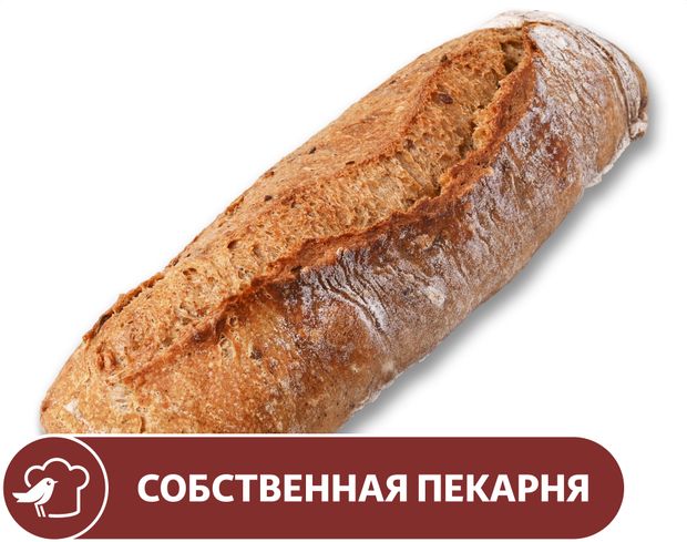 Мини-багет АШАН Французский со злаками, 170 г