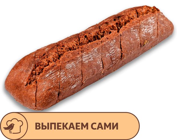 Багет ржаной АШАН половинка с чесноком, 180 г