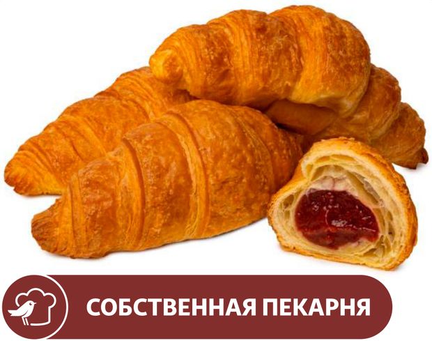 Круассан АШАН с вишневым джемом, 65 г