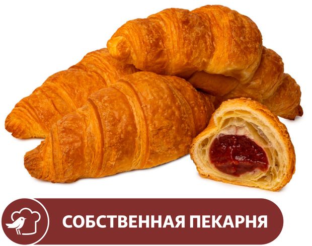 Круассан АШАН с вишневым джемом, 65 г х 4 шт