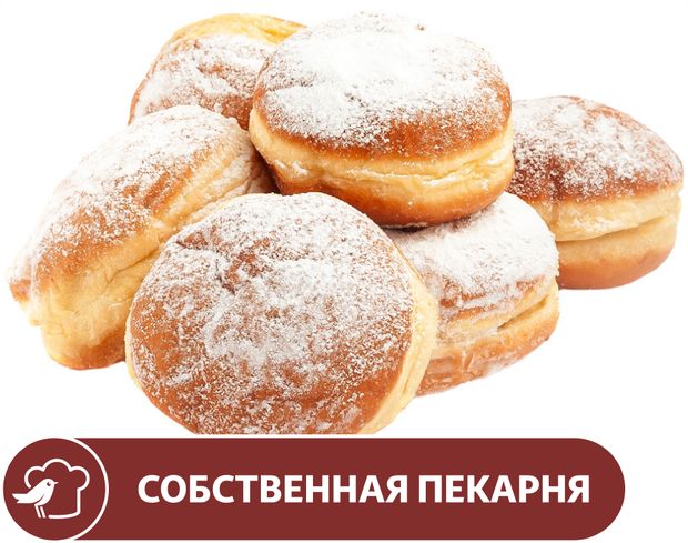 Пончик АШАН с сахарной пудрой 6x55 г 105₽